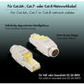 Field assembly Cat.8.1 RJ45 plug, shielded, extra short